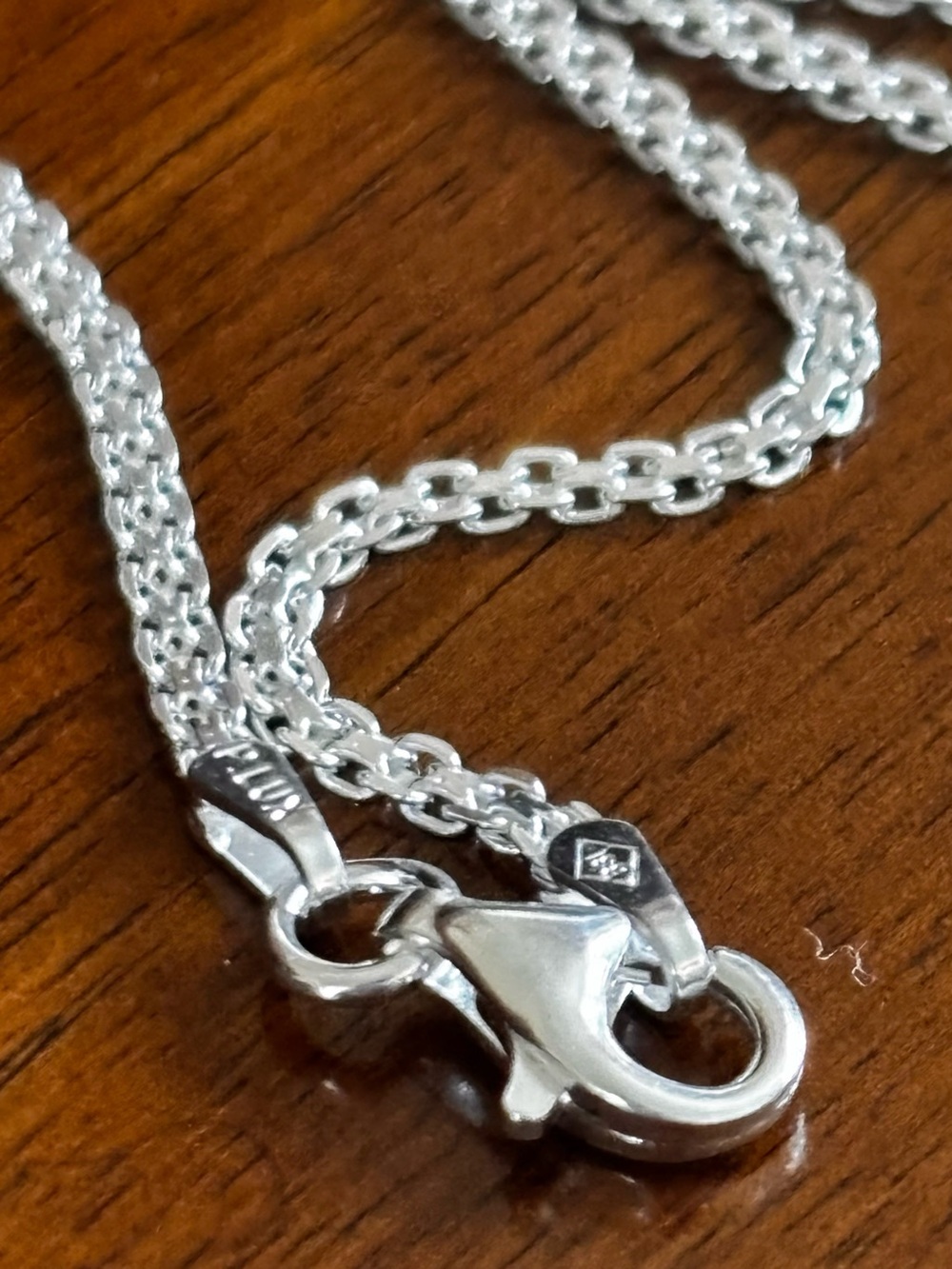 Sterling Silver Bismarck Chain Necklace with Lobster Clasp